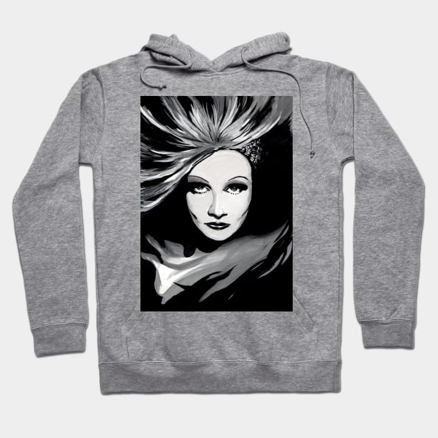 Marlene Dietrich Hoodie by Svetlana Pelin